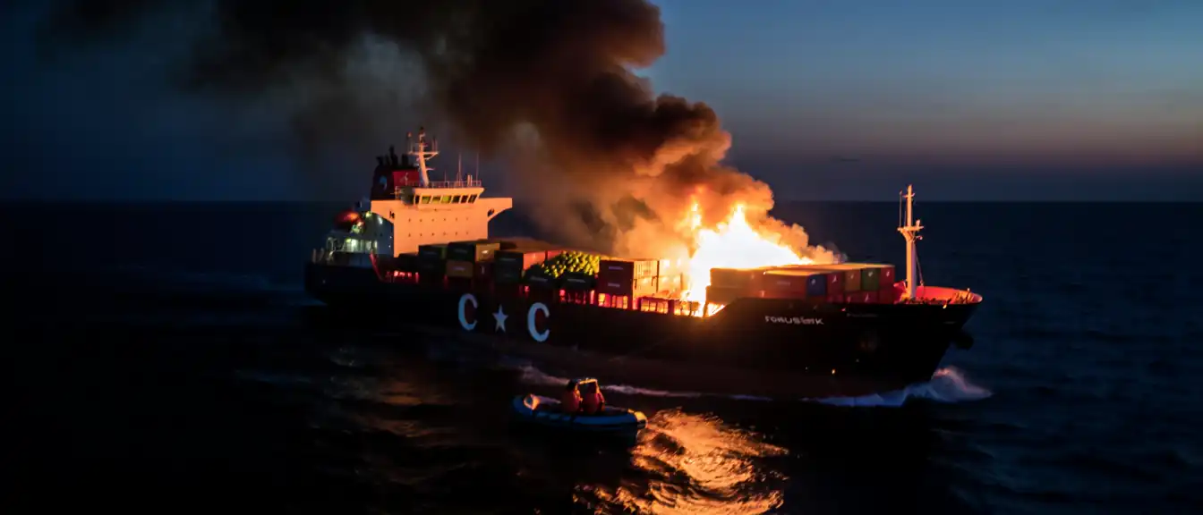 Огонь в Черном море: турецкое грузовое судно атаковано беспилотниками по пути в Новороссийск