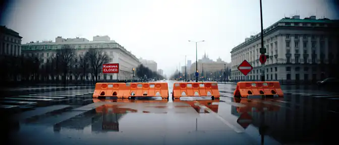 Внимание, перекрытия: движение в районе Кудринской площади временно ограничено